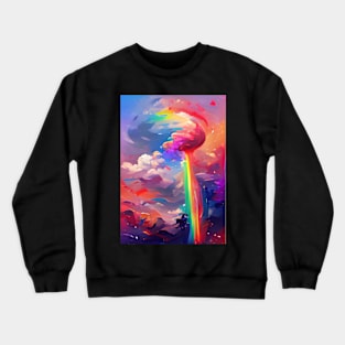 ABSTRACT RAINBOW ILLUMINATING LIGHTNING Crewneck Sweatshirt